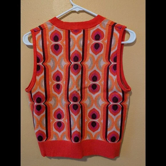 Anthropologie Maeve Vera Jacquard Sweater Vest Size Small - Picture 3 of 4